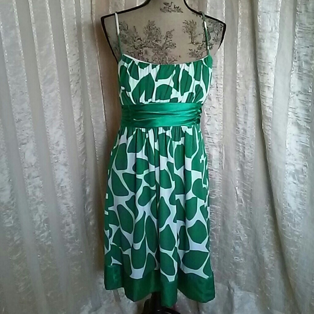 City Triangles Green Print Dress